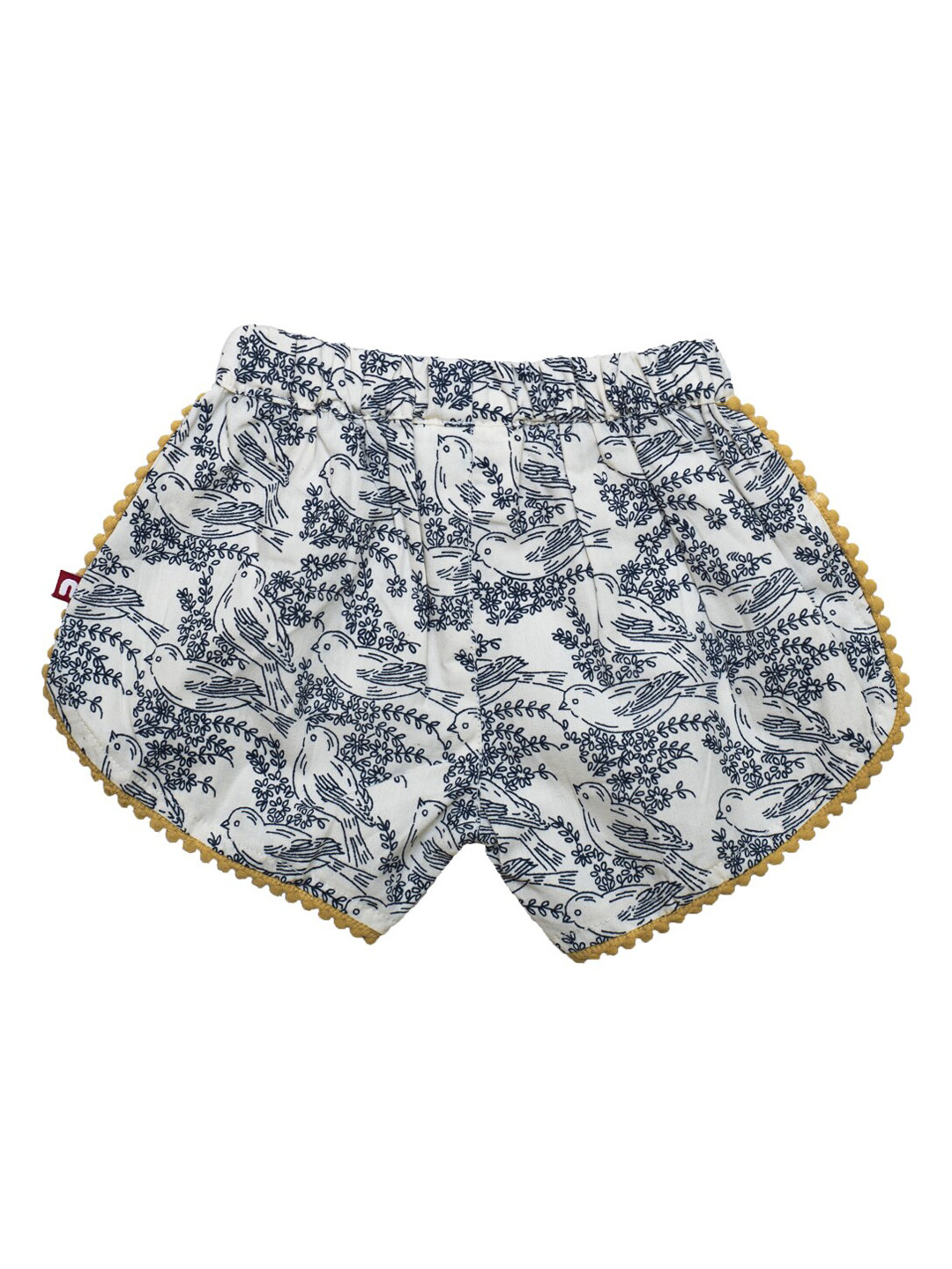 Nino Bambino Infants Girls Multicoloured Organic Cotton Printed Regular Fit Hot Pants