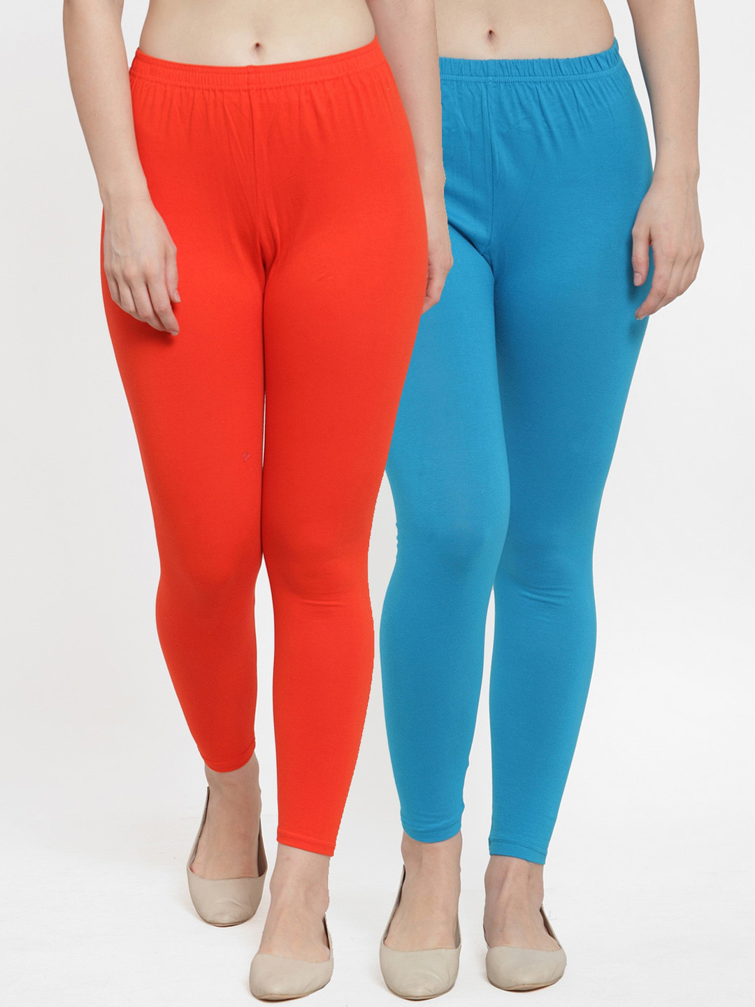 GRACIT Women Pack Of 2 Solid Ankle-Length Leggings