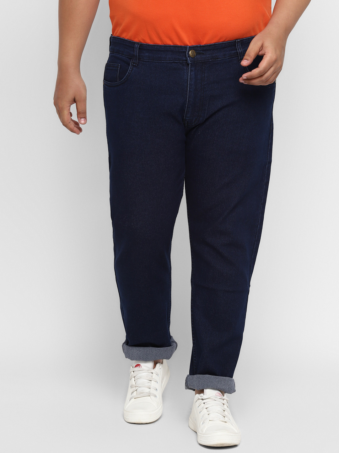 Urbano Plus Men Blue Regular Fit Mid-Rise Clean Look Stretchable Jeans