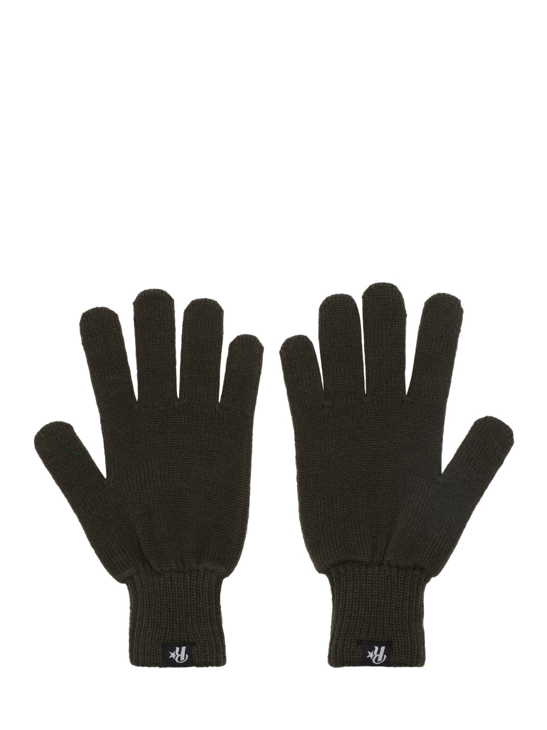 Roadster Men Olive Green Acrylic Gloves