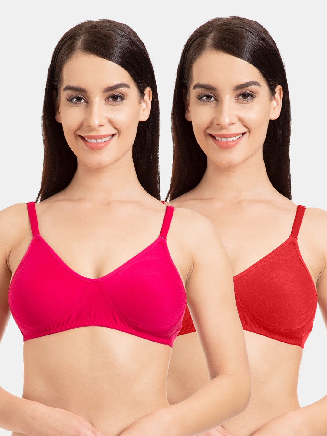 Tweens Pack of 2 Non Padded Cotton-Blend Concealer & Side-Shaper T-Shirt Bra