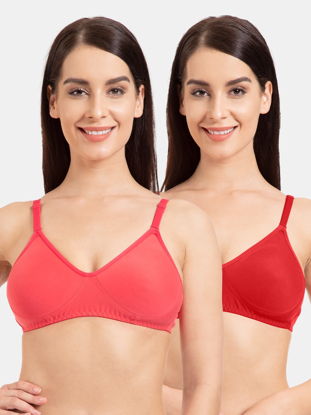 Tweens Pack of 2 Non Padded Cotton-Blend Concealer & Side-Shaper T-Shirt Bra
