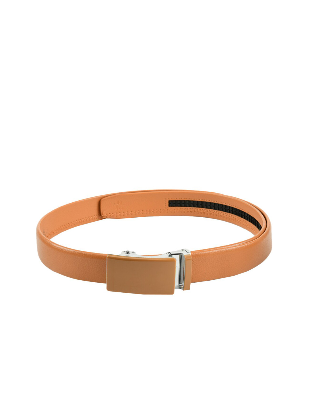 WINSOME DEAL Men Tan Brown Textured Belt