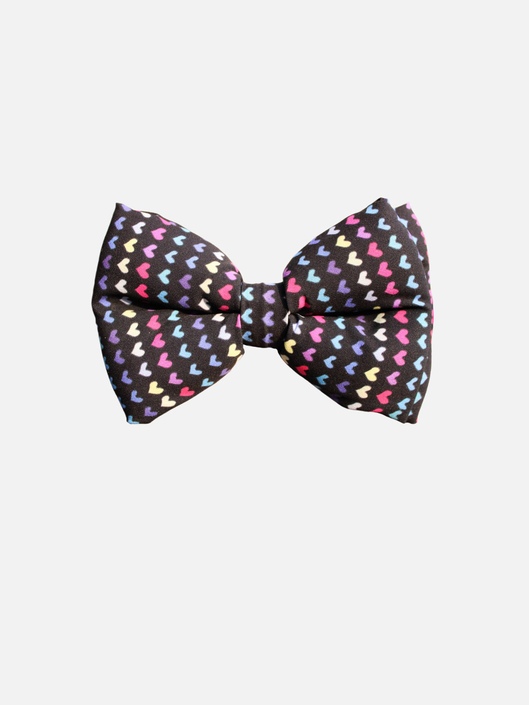 LANA PAWS Black Little Hearts Print Polyester Dog Bow Tie