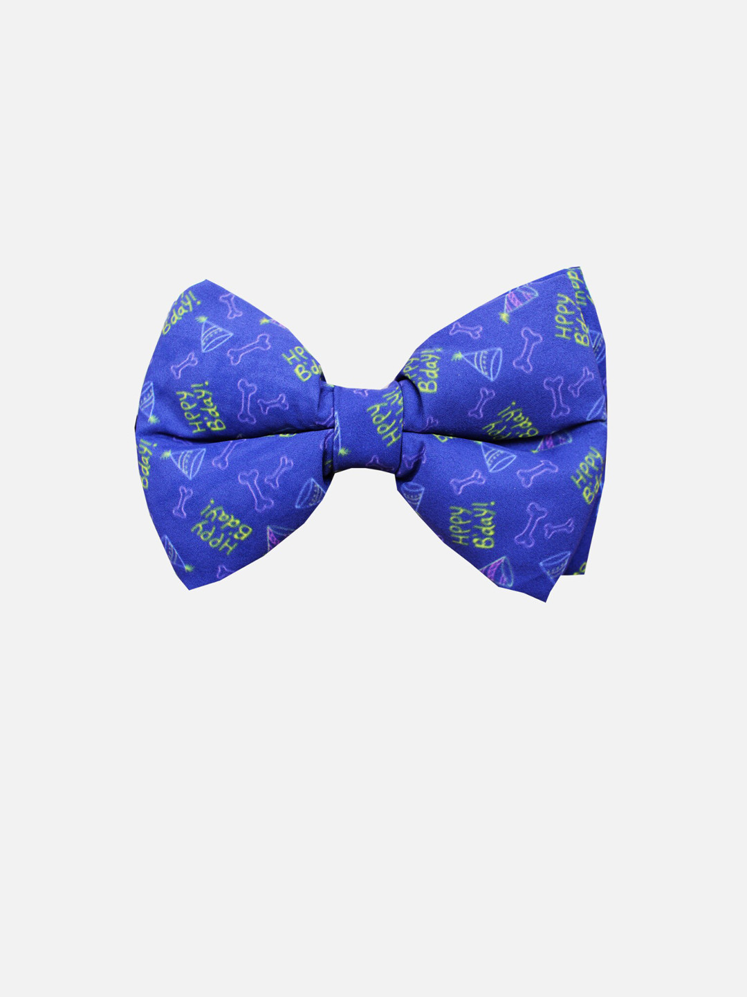 LANA PAWS Purple & Yellow Happy Birthday Dog Bow Tie