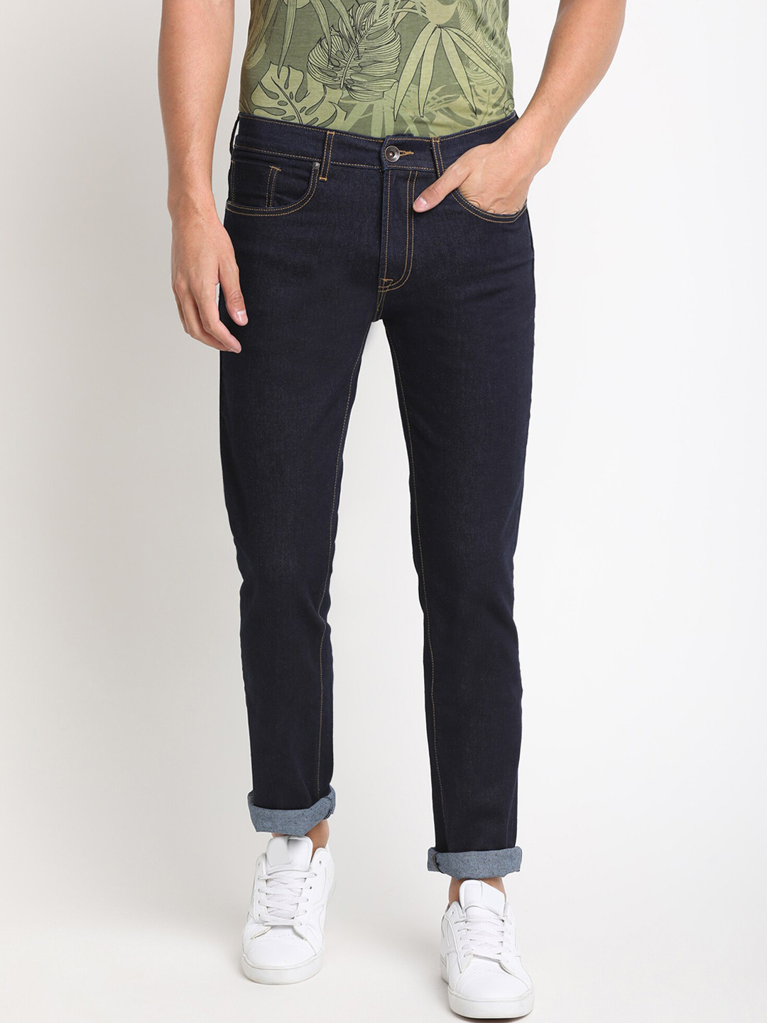 Pepe Jeans Men Blue Regular Fit Mid-Rise Clean Look Jeans