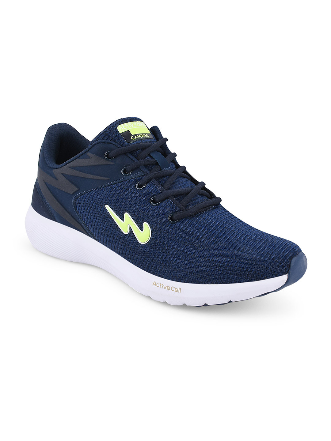 Campus Men Navy Blue Royce-2 Woven Design Running Shoes