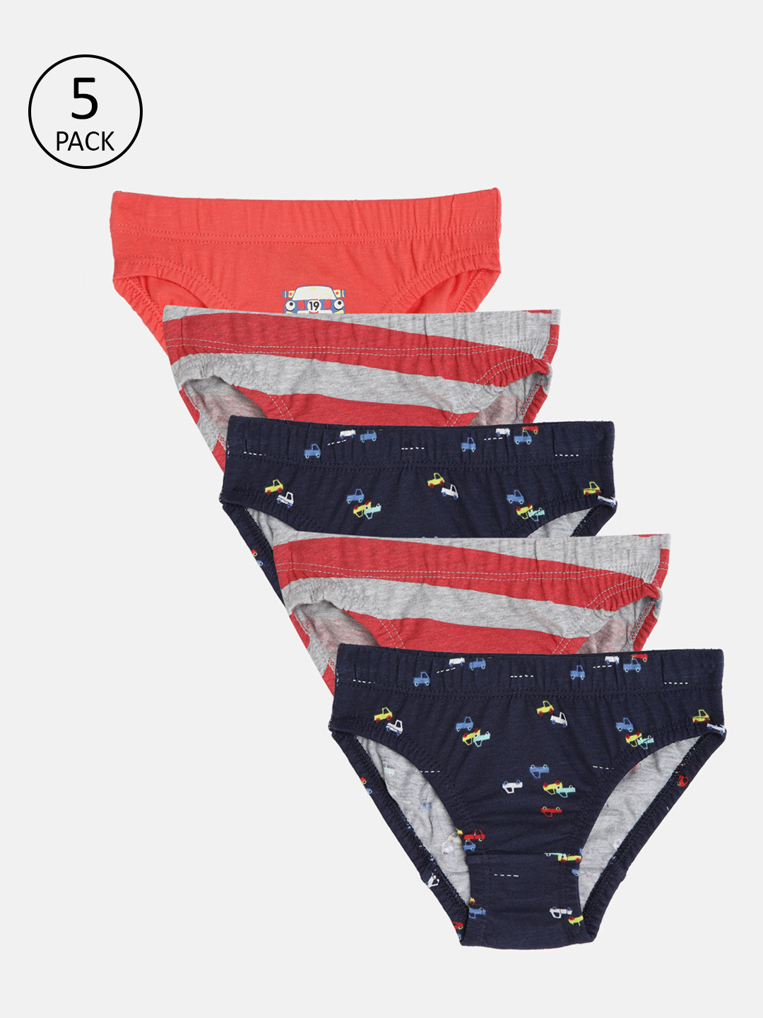 mothercare Boys Pack Of 5 Printed Briefs 410148581008