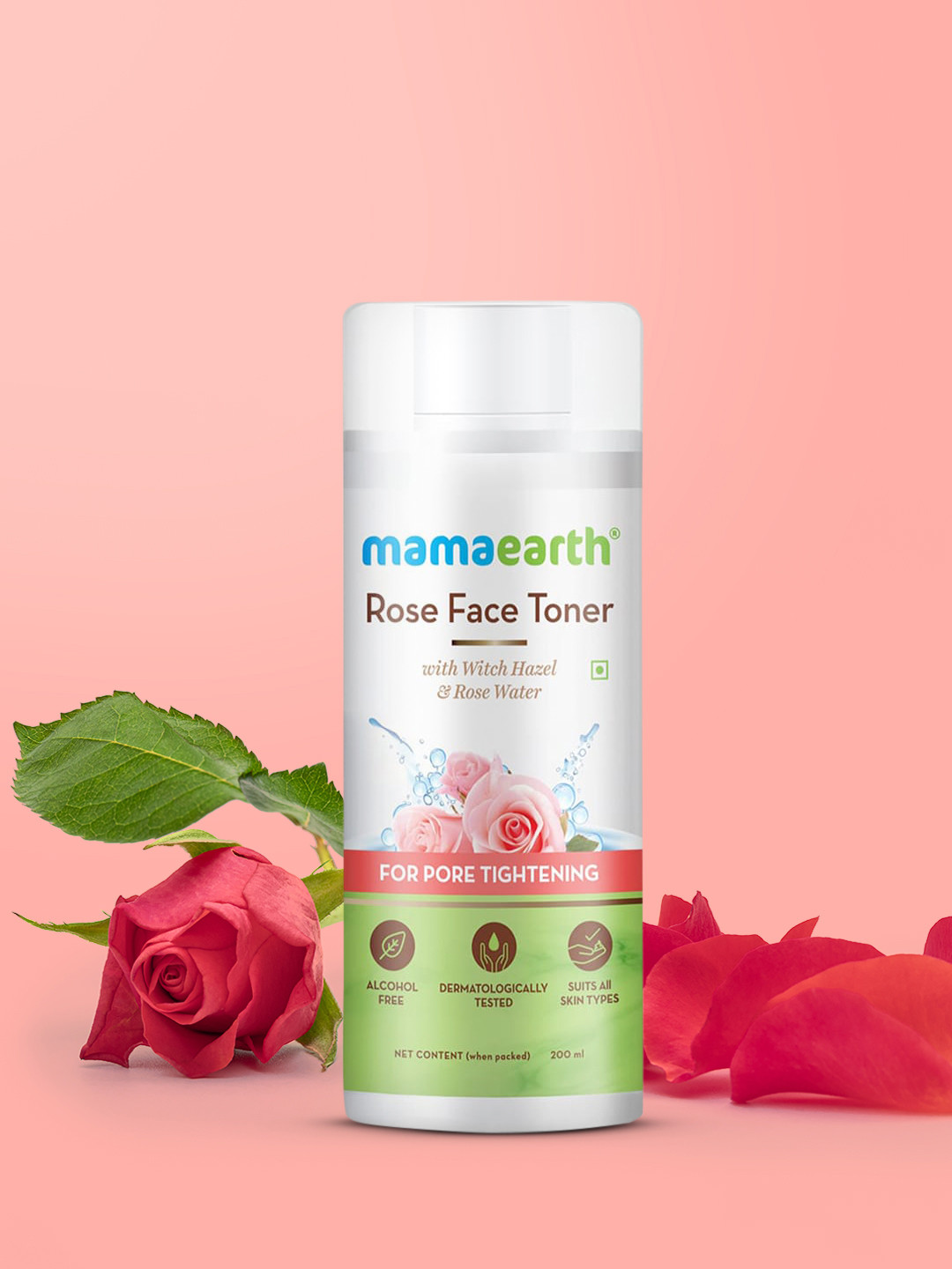 Mamaearth Rose Face Toner with Witch Hazel & Rose Water for Pore Tightening 200 ml