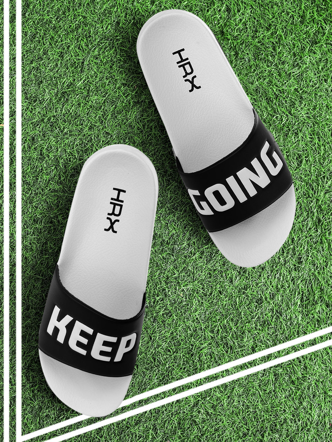HRX by Hrithik Roshan Men Black & White Sports Sandal