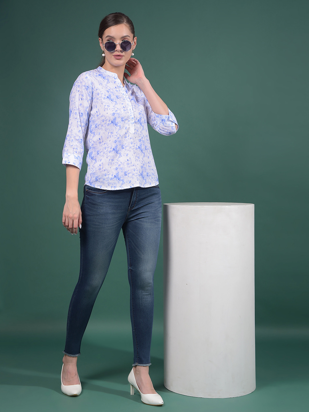 Crimsoune Club Women Blue Super Skinny Fit High-Rise Clean Look Jeans
