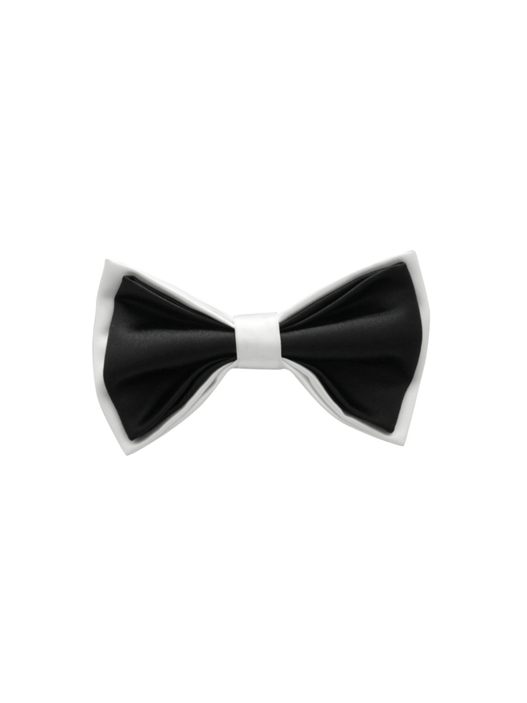 The Tie Hub White & Black Colorblocked Bow Tie