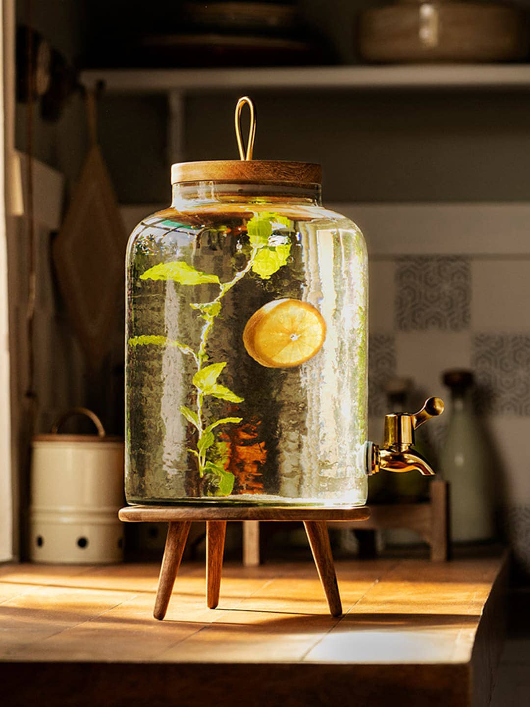 ellementry Transparent Glass Water Dispenser