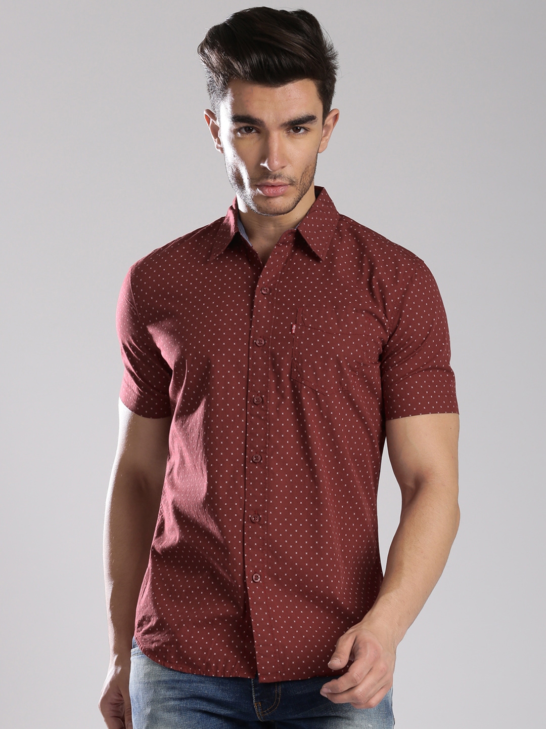 levis maroon shirt