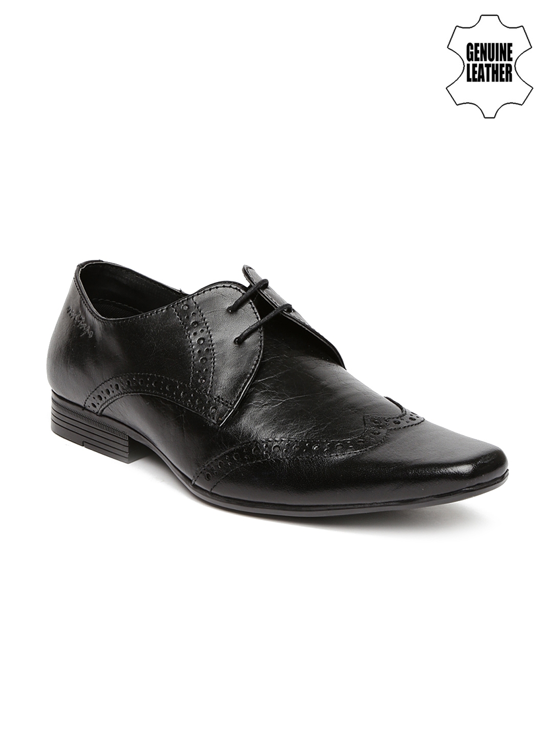 Buy Red Tape Men Black Genuine Leather Brogues Formal Shoes for