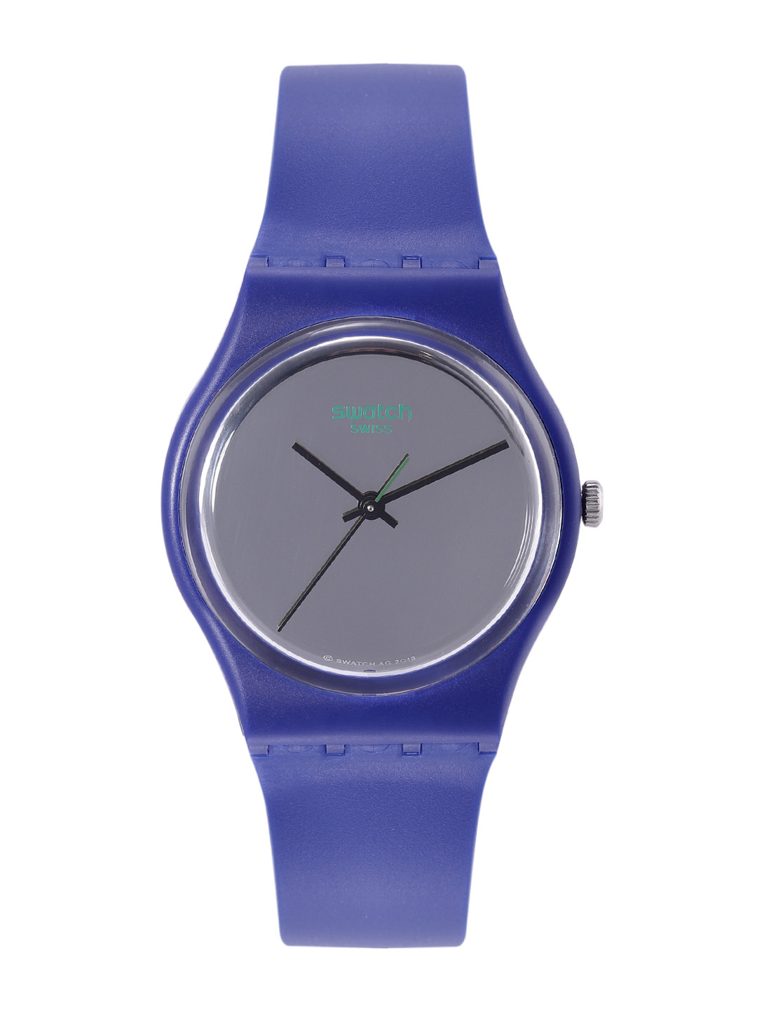 Swatch Unisex Grey & Blue Water Resistant Analogue Watch
