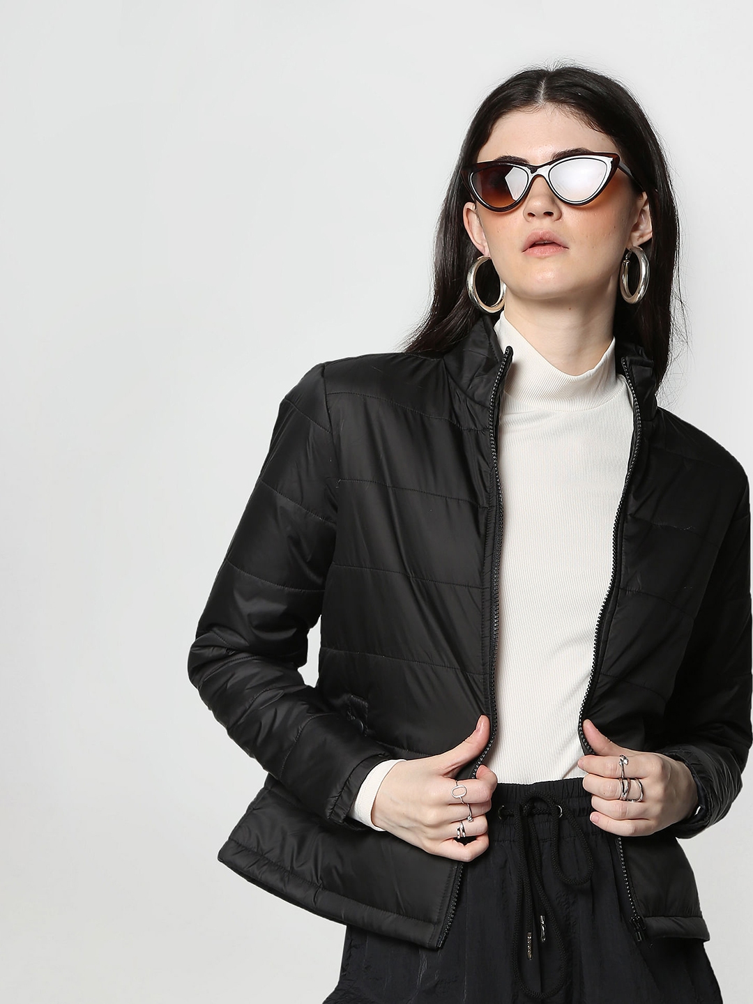 Buy Flying Machine Women Black Solid Lightweight Puffer Jacket Jackets for Women 12476734 Myntra