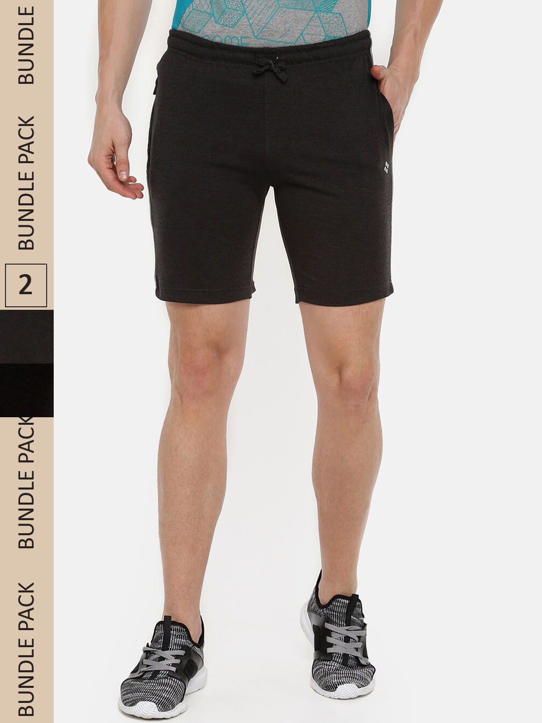 Dollar Solid Bermuda Shorts With Contrast Piping