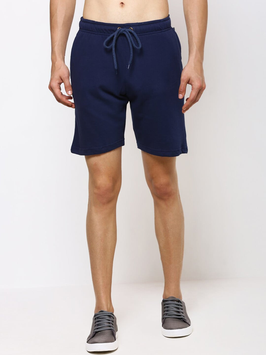 Bareblow Men Navy Blue Solid Lounge Shorts