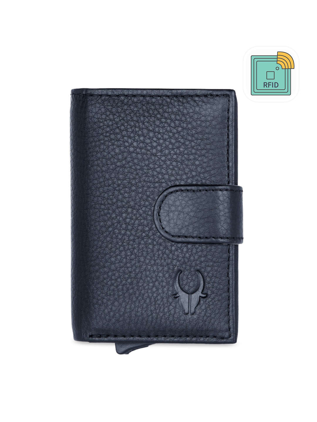 WildHorn Unisex Blue Textured Leather Card Holder