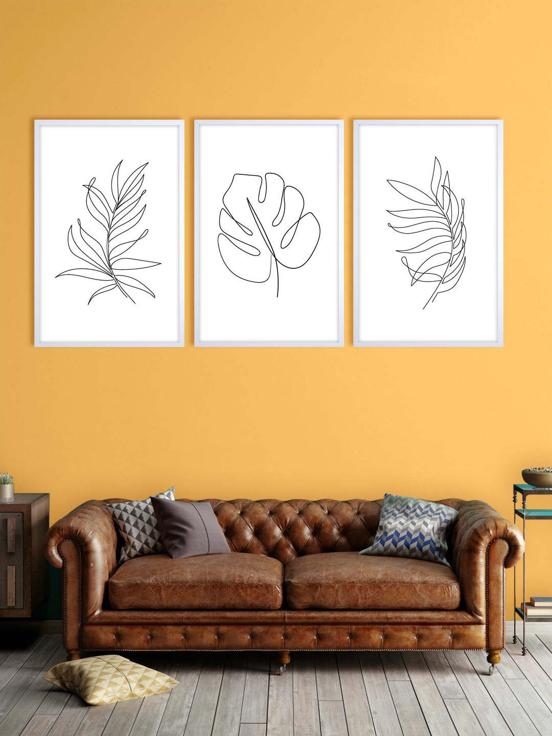 999Store Wood 3 Piece Wall Rectangle Paintings Wall Art - 18 x 30 In