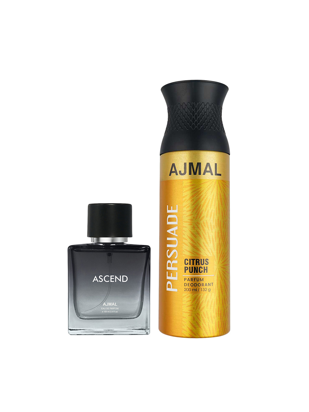 Ajmal Unisex Set of 2 Ascend EDP Perfume Scent for Skin 100ml & Persuade Deodorant 200ml