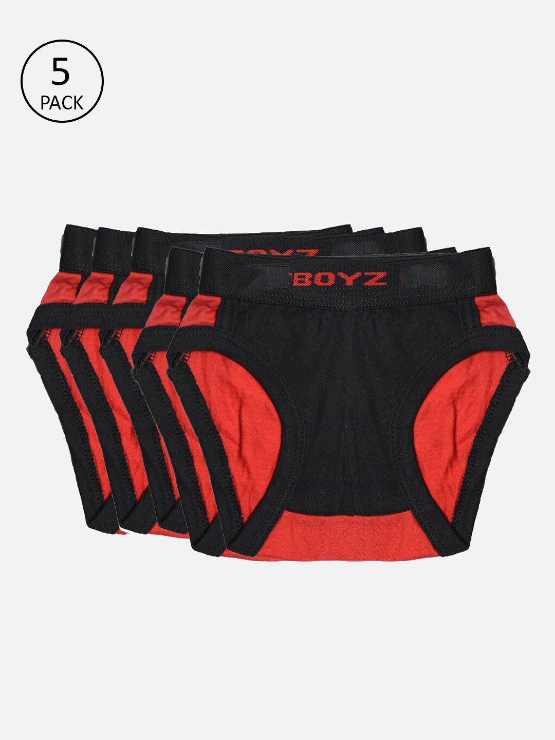 TINY HUG Infant Boys Pack Of 5 Assorted Basic Briefs