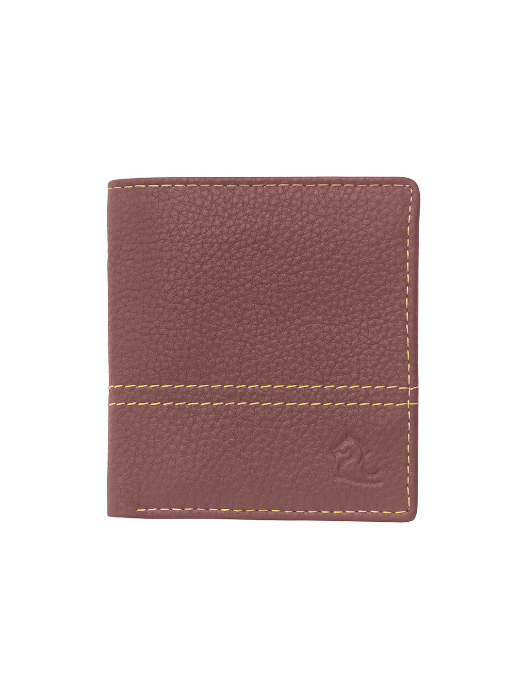 Kara Men Maroon Solid Two Fold Leather Wallet