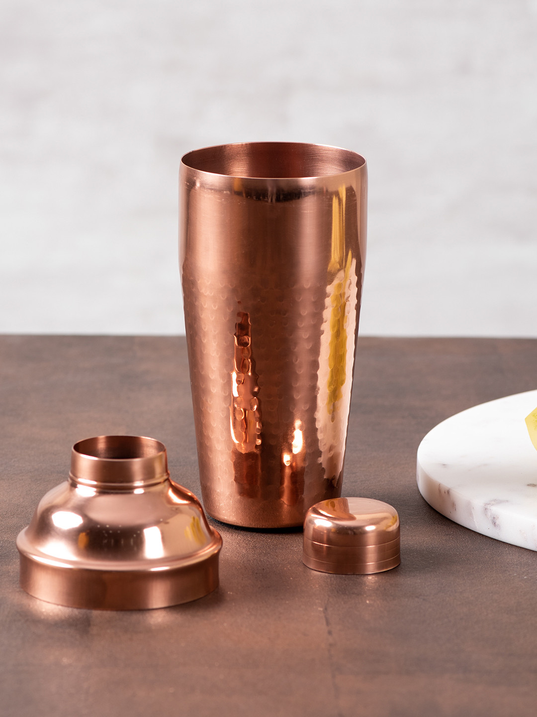 nestroots Copper-Toned Textured Cocktail Shaker