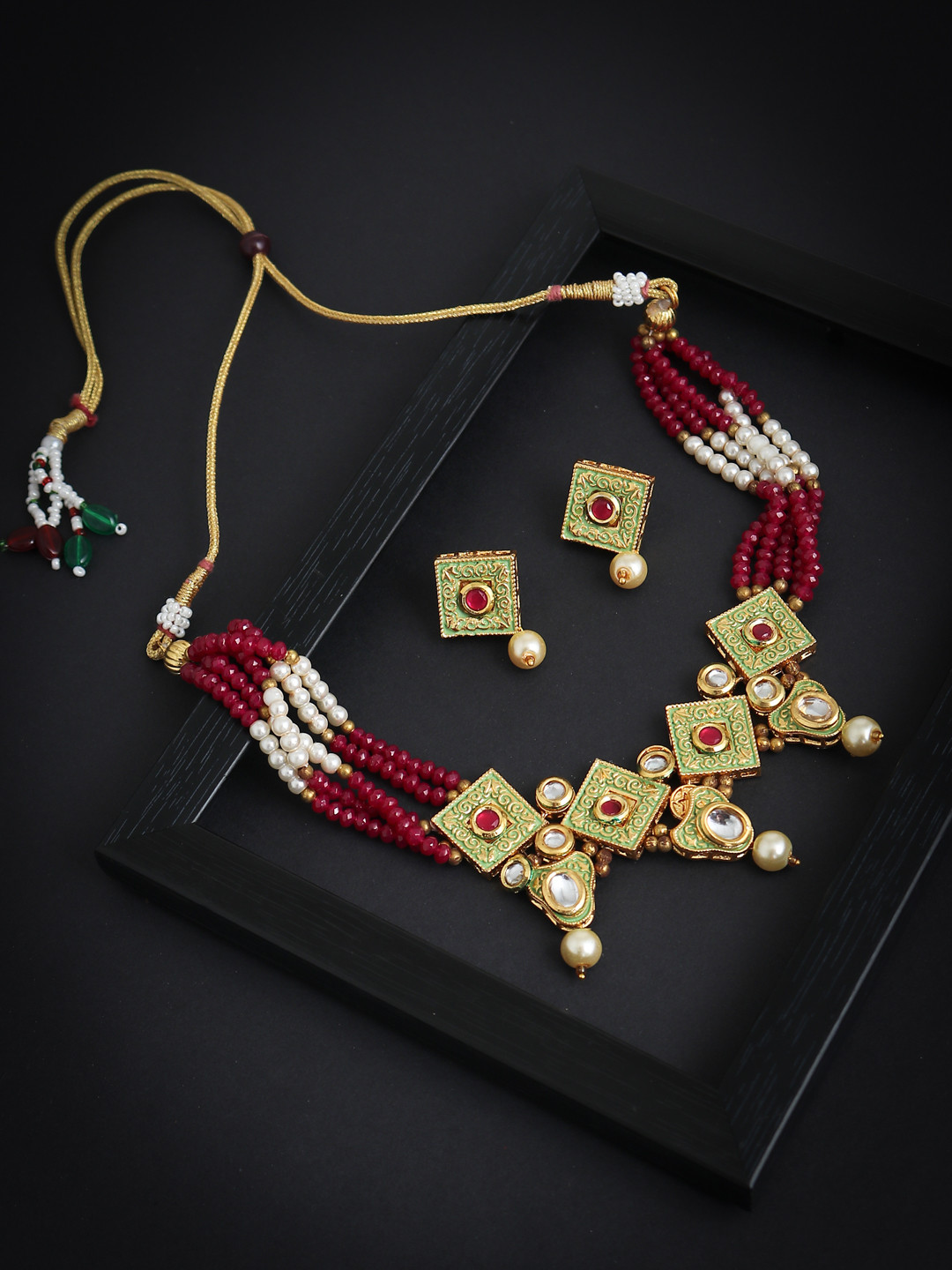 Sukkhi Gold-Plated Kundan Embellished Jewellery Set
