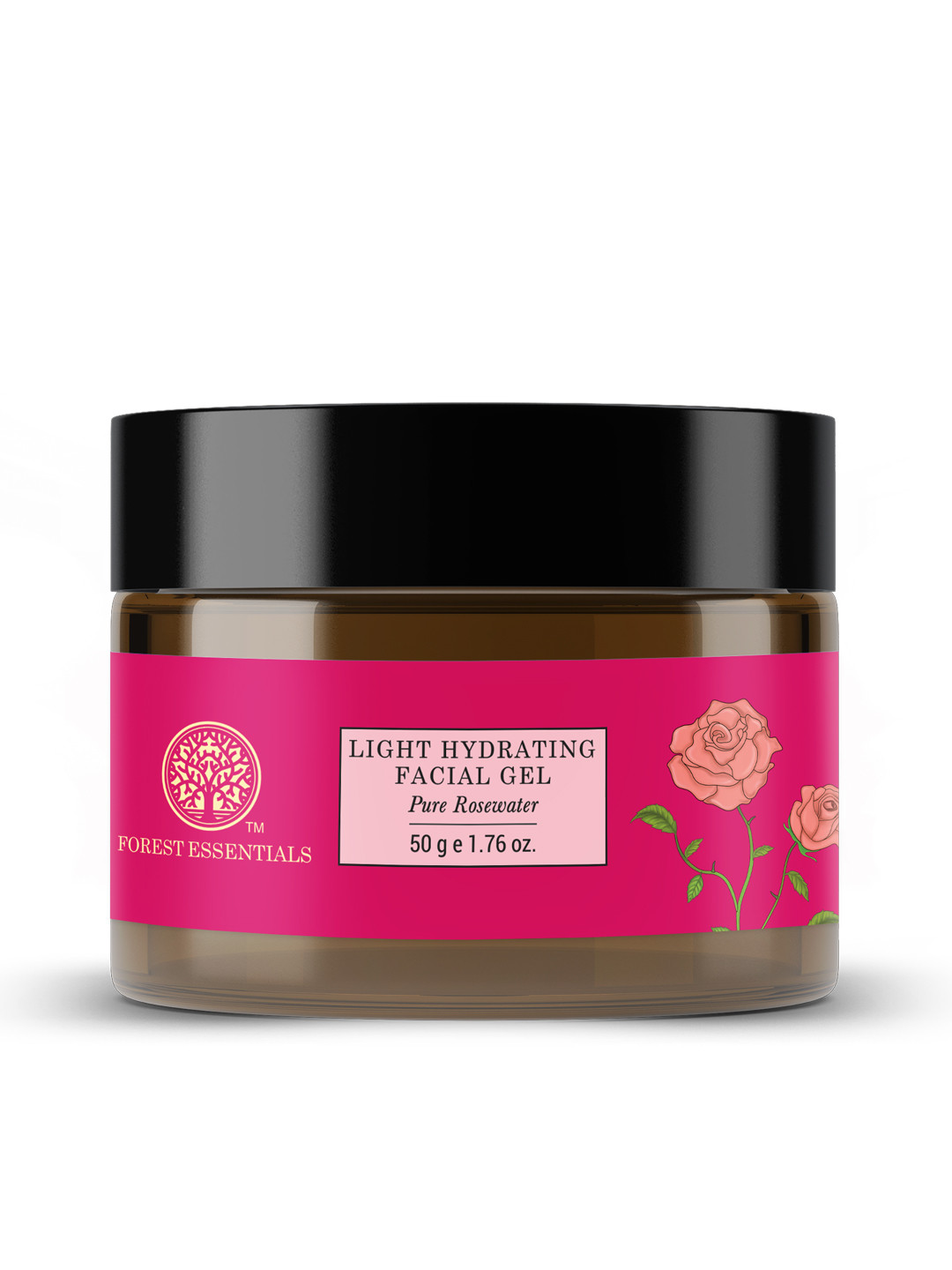 Forest Essentials Light Hydrating Facial Gel Natural Moisturizer with Pure Rosewater - 50g
