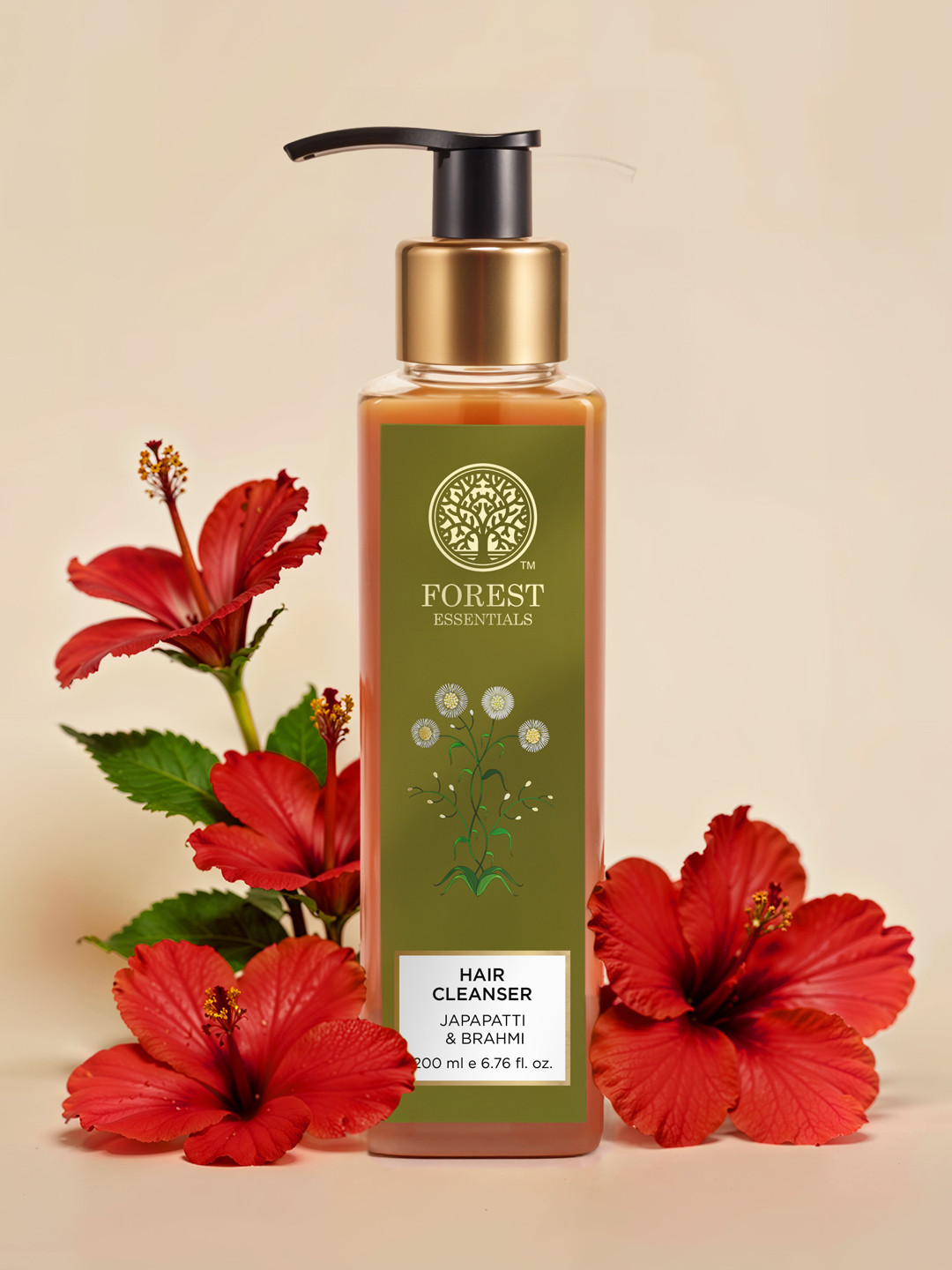 Forest Essentials Hair Cleanser Japapatti & Brahmi Shampoo for Dry & Frizzy Hair - 200ml