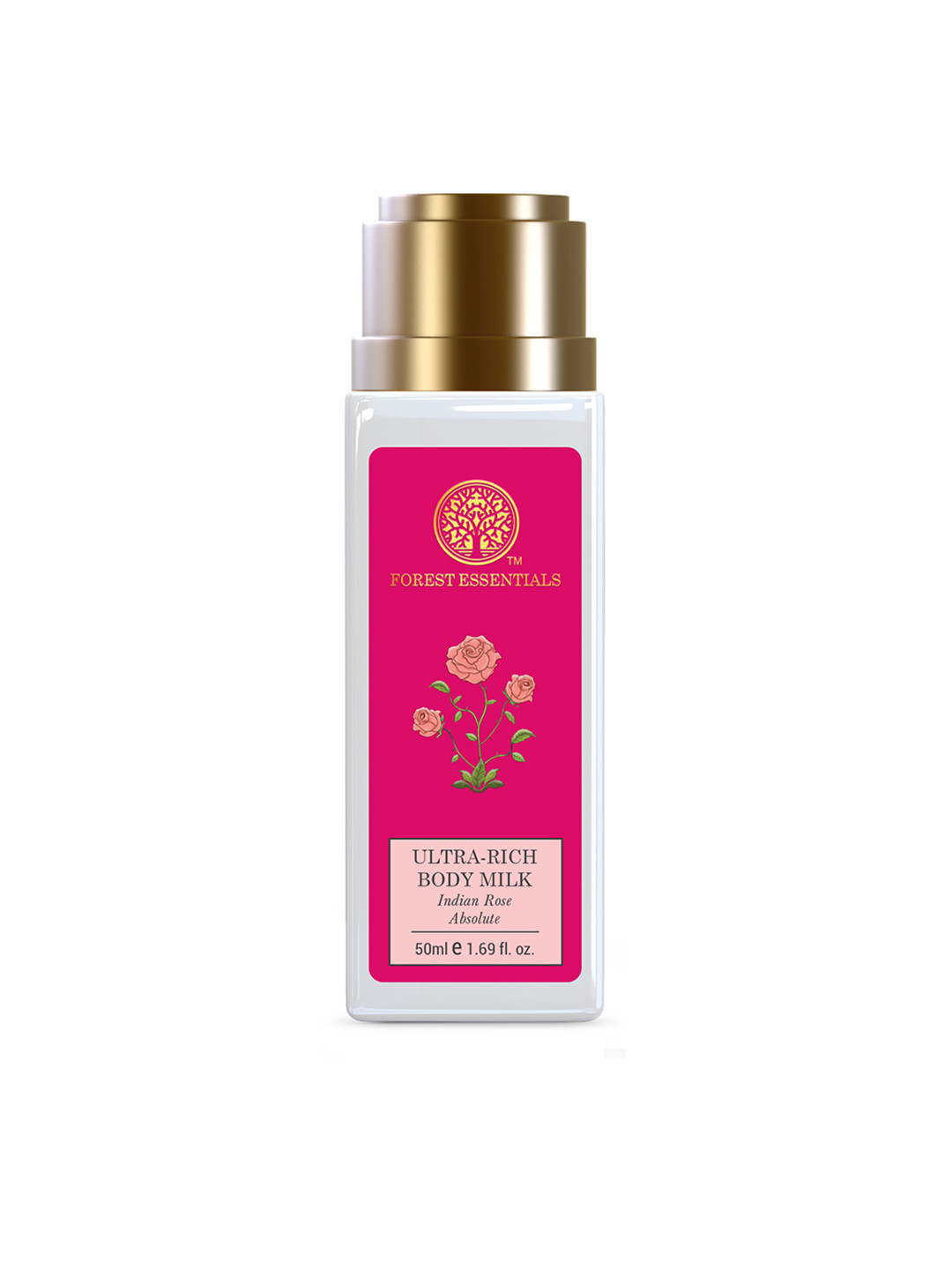 Forest Essentials Ultra-Rich Body Milk Indian Rose Absolute Natural Body Lotion - 50ml