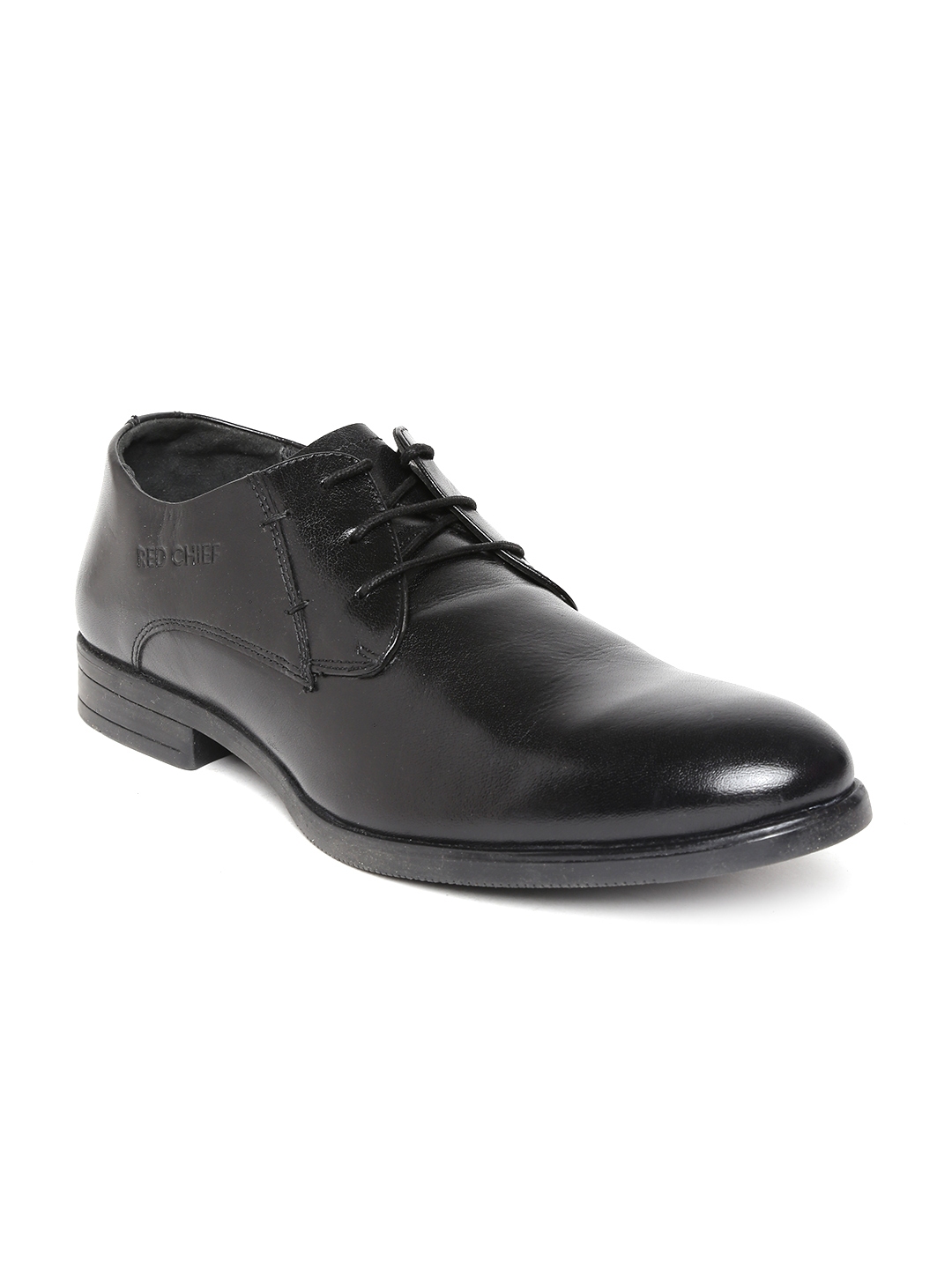 Red and chief black leather shoes on sale
