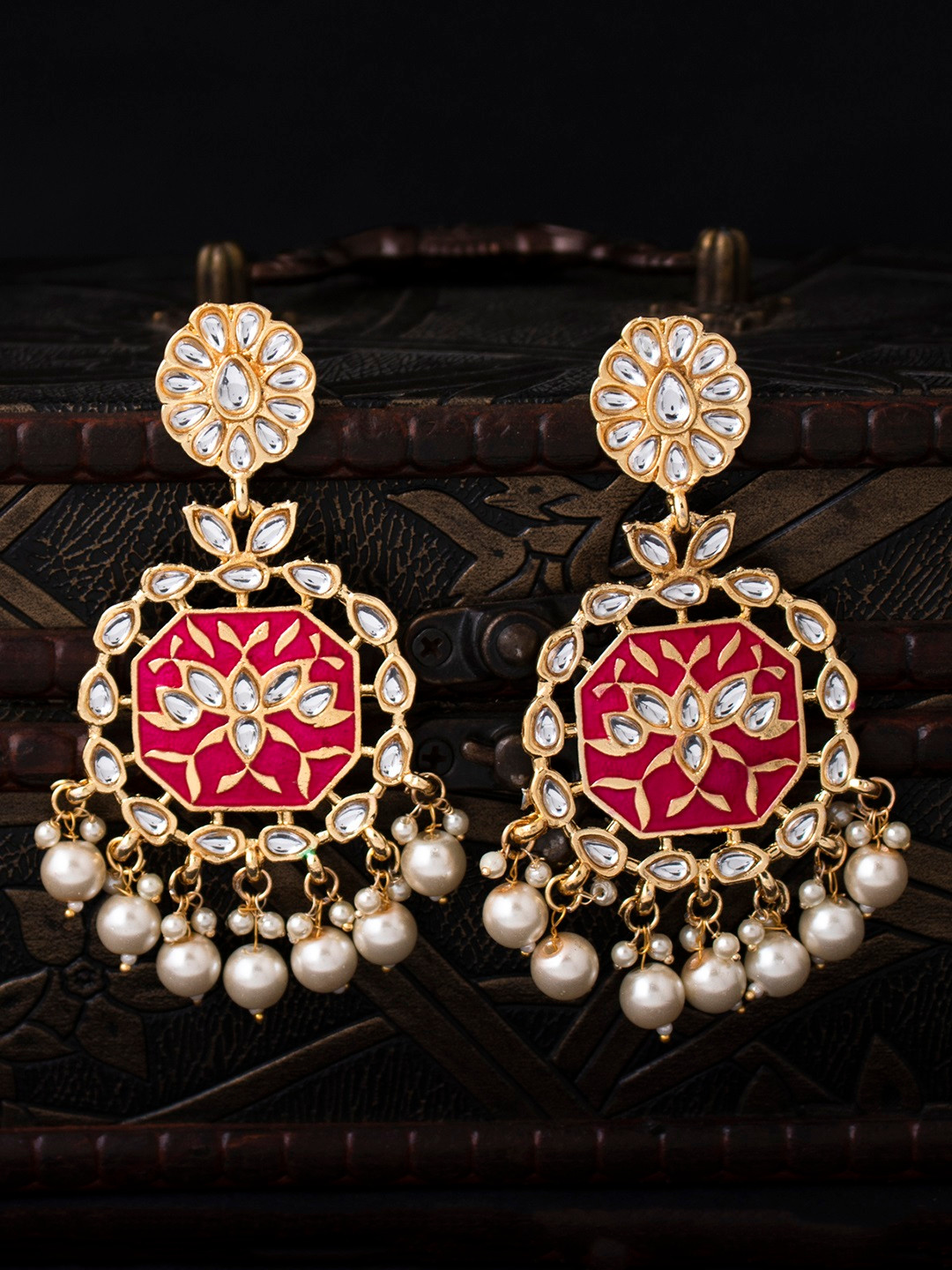 Sukkhi Gold-Plated Crescent Shaped Chandbalis