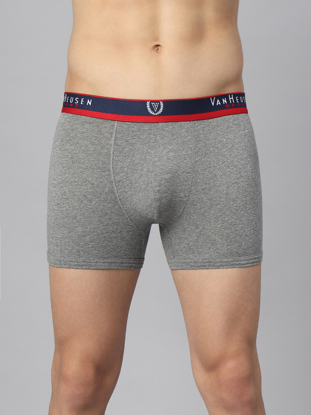 Van Heusen Innerwear Men Solid Jaspe Textured Double Layer Gusset Trunk 70010