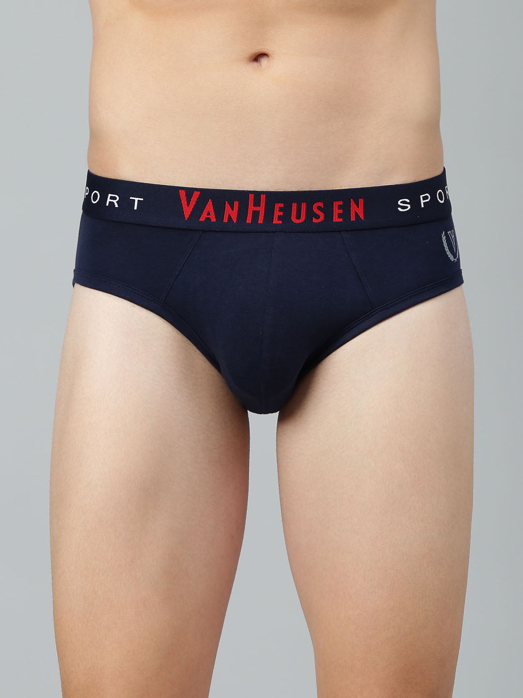 Van Heusen Innerwear Sport Men Dark Navy Solid Plush Back Elasticized Waistband Ultra Soft Brief