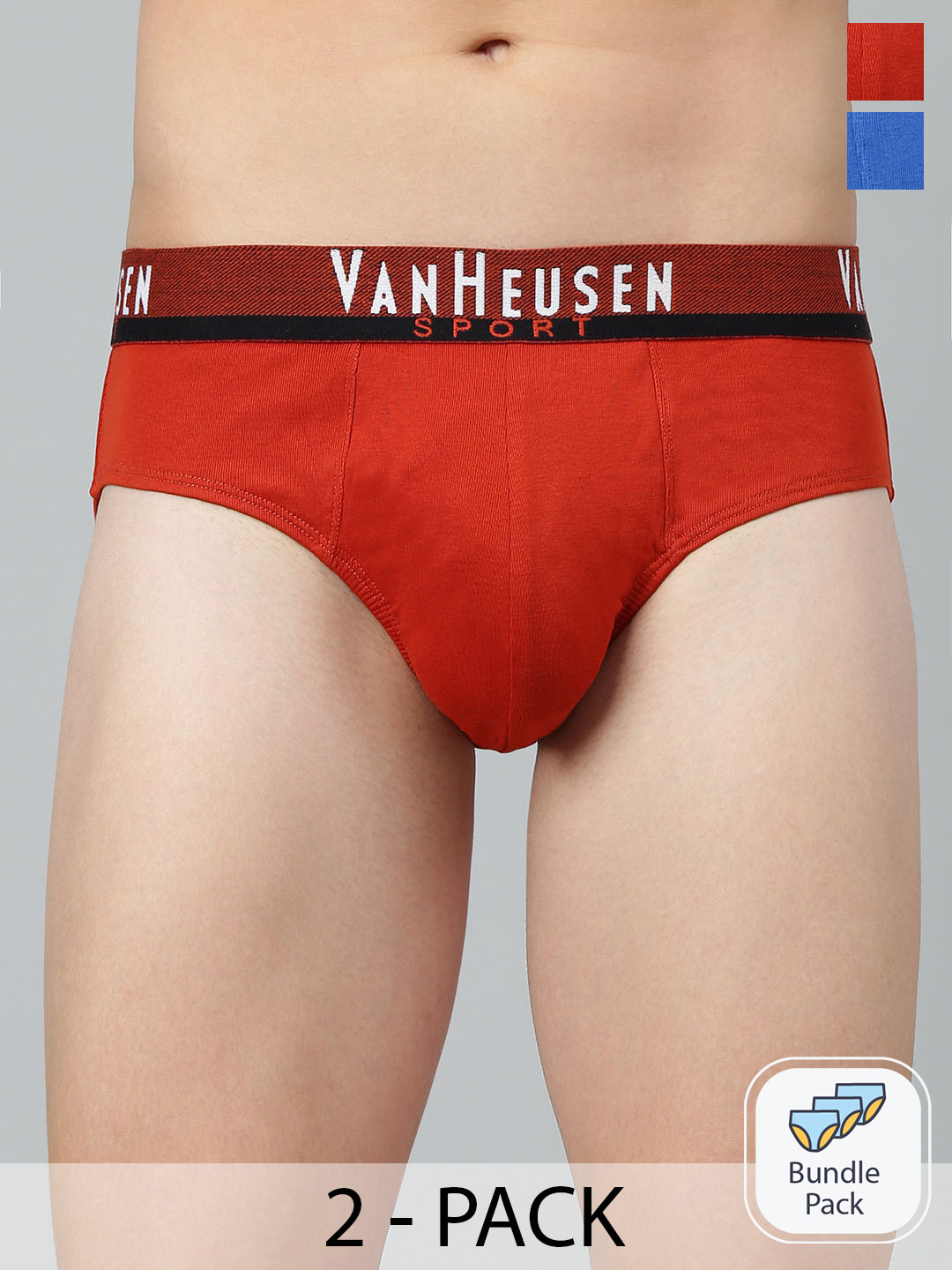 Van Heusen Innerwear Men Pack of 2 Plush Back Ultra Soft Briefs