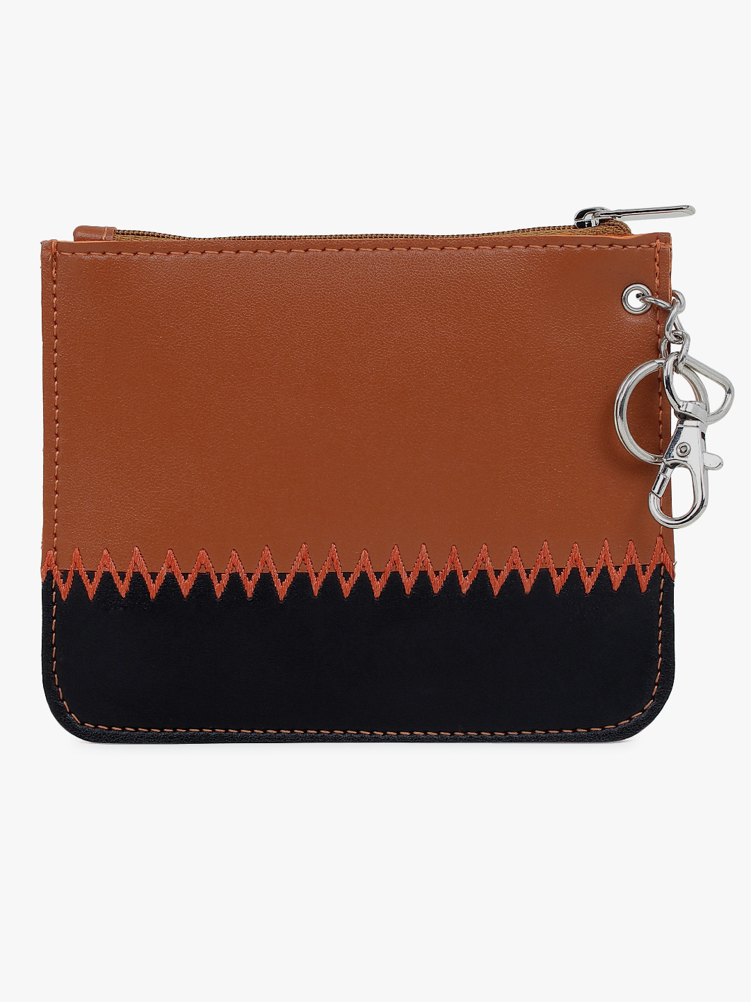 Spice Art Women Tan Brown Colourblocked Coin Purse