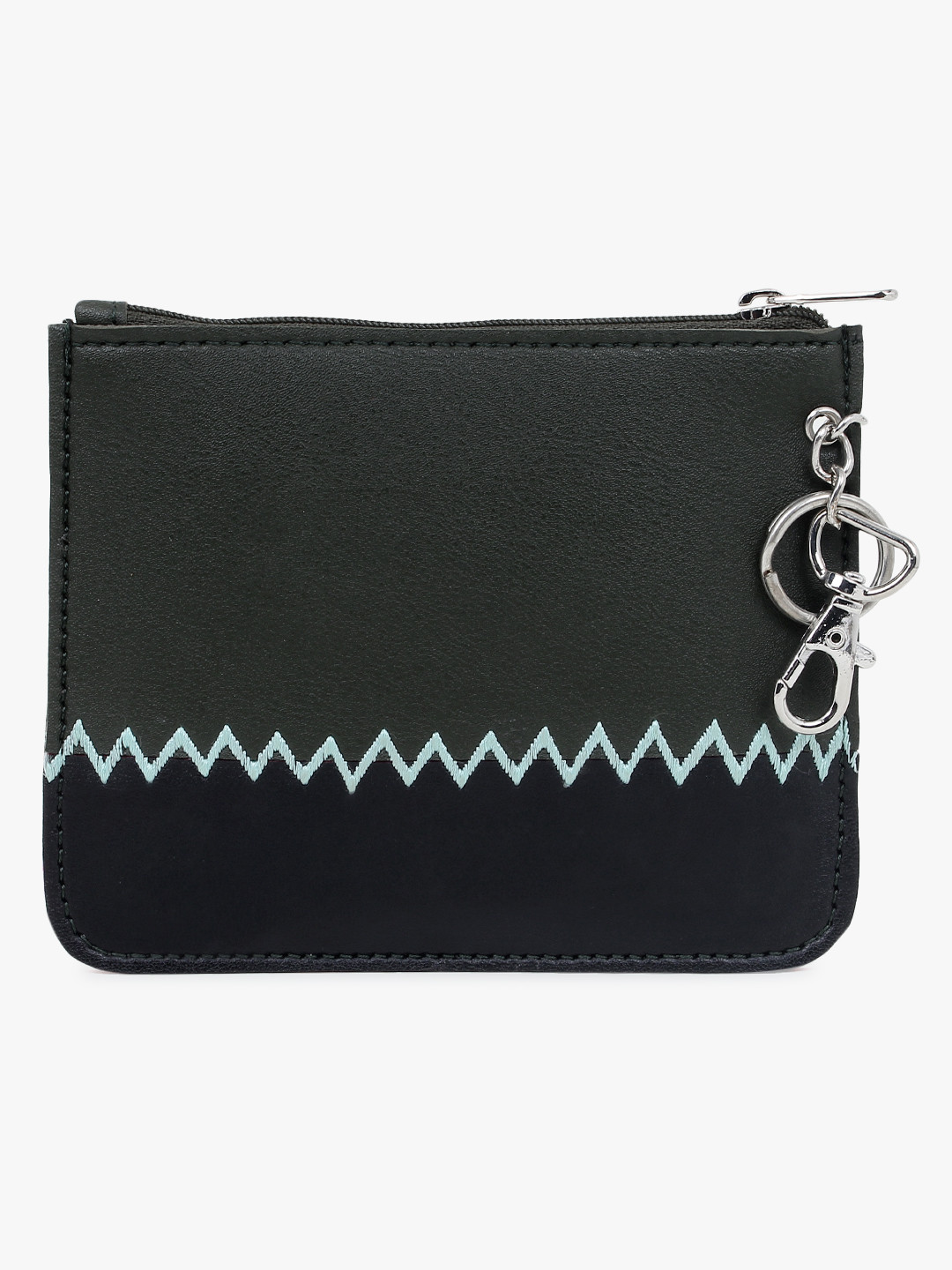 Spice Art Women Black Embroidered Coin Pouch