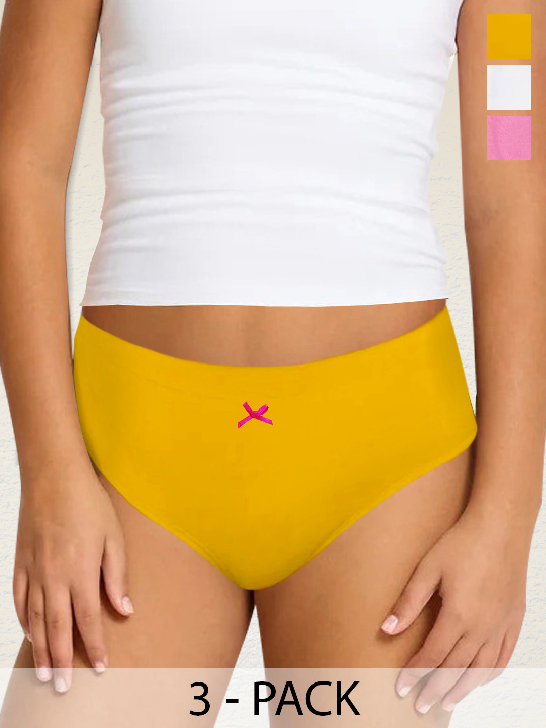 DChica Girls Pack Of 3 Assorted Basic Briefs DCPNSE6270