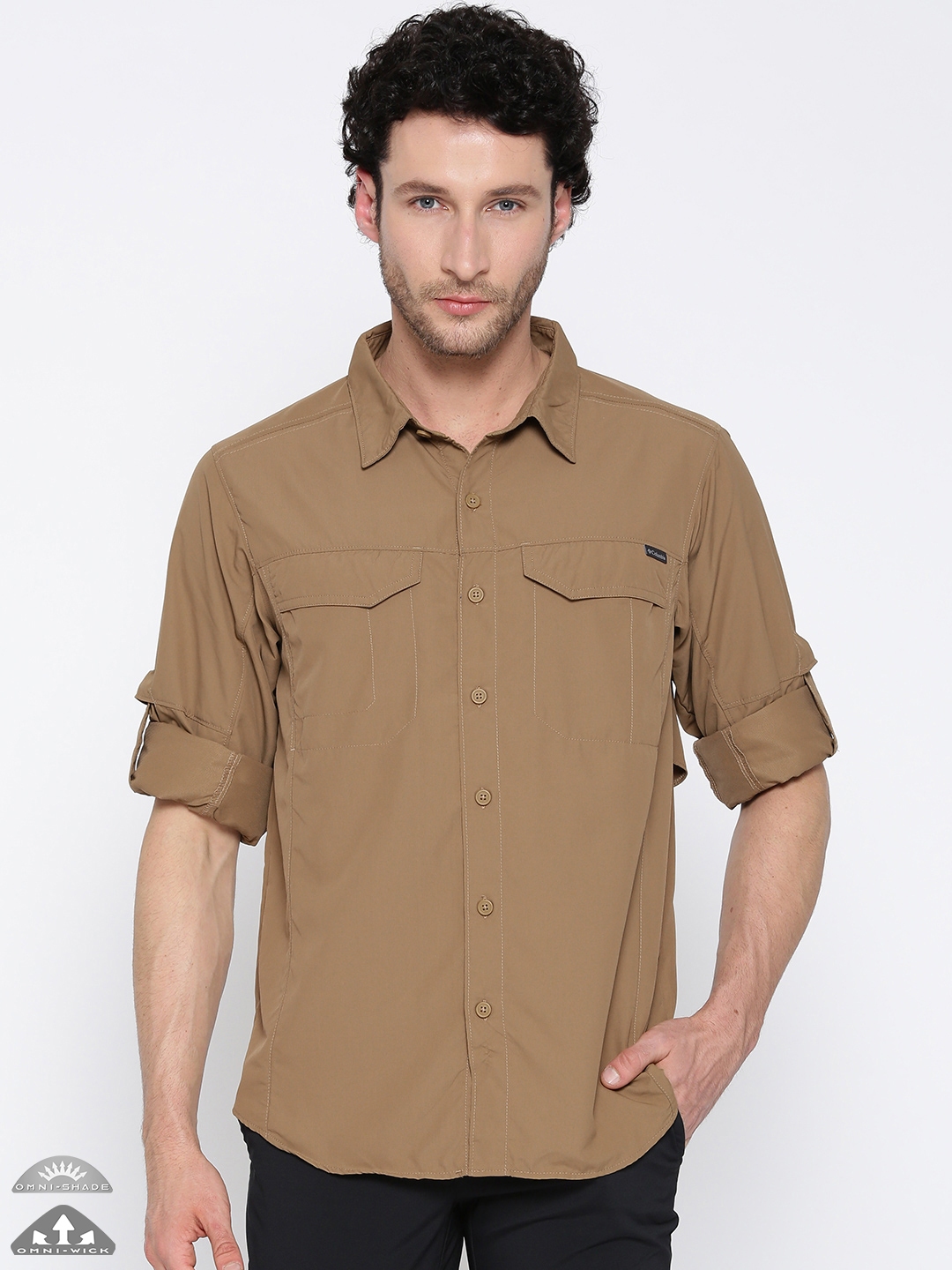 Buy Columbia Men Brown Silver Ridge Long Sleeve Hiking Shirt - Shirts for  Men 1255652