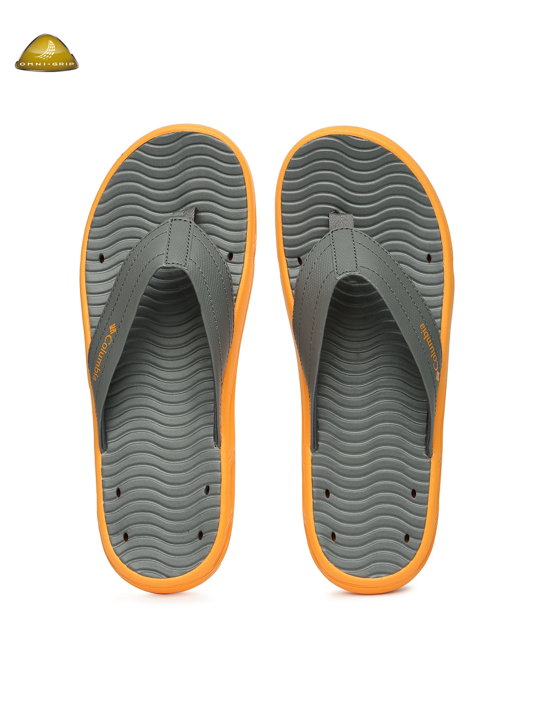 Columbia Men Grey Vent Cush Anti Slip Outdoor Flip Flops