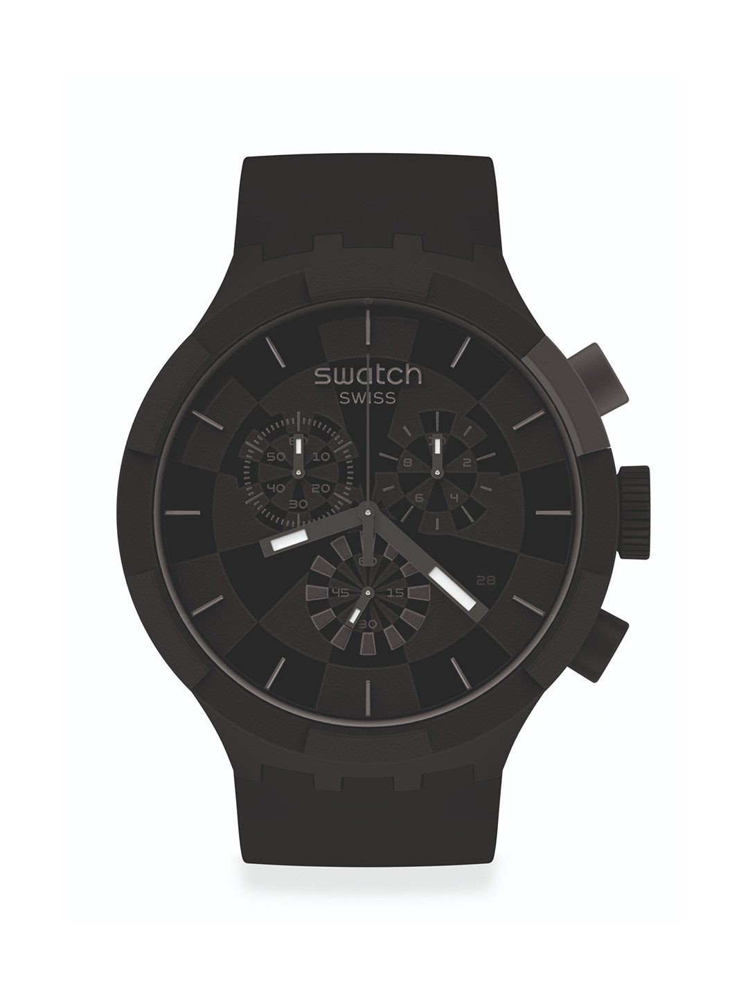 Swatch Unisex Black Water Resistant Analogue Watch SB02B400