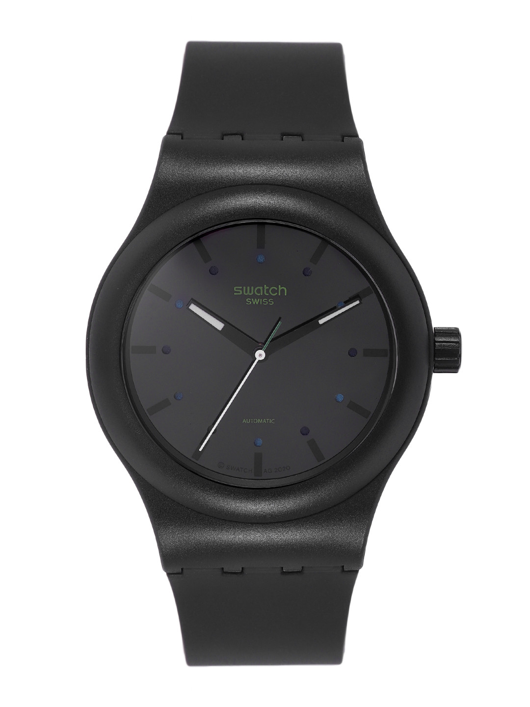 Swatch Unisex Black AM51 Swiss Water Resistant Analogue Watch SO30B400