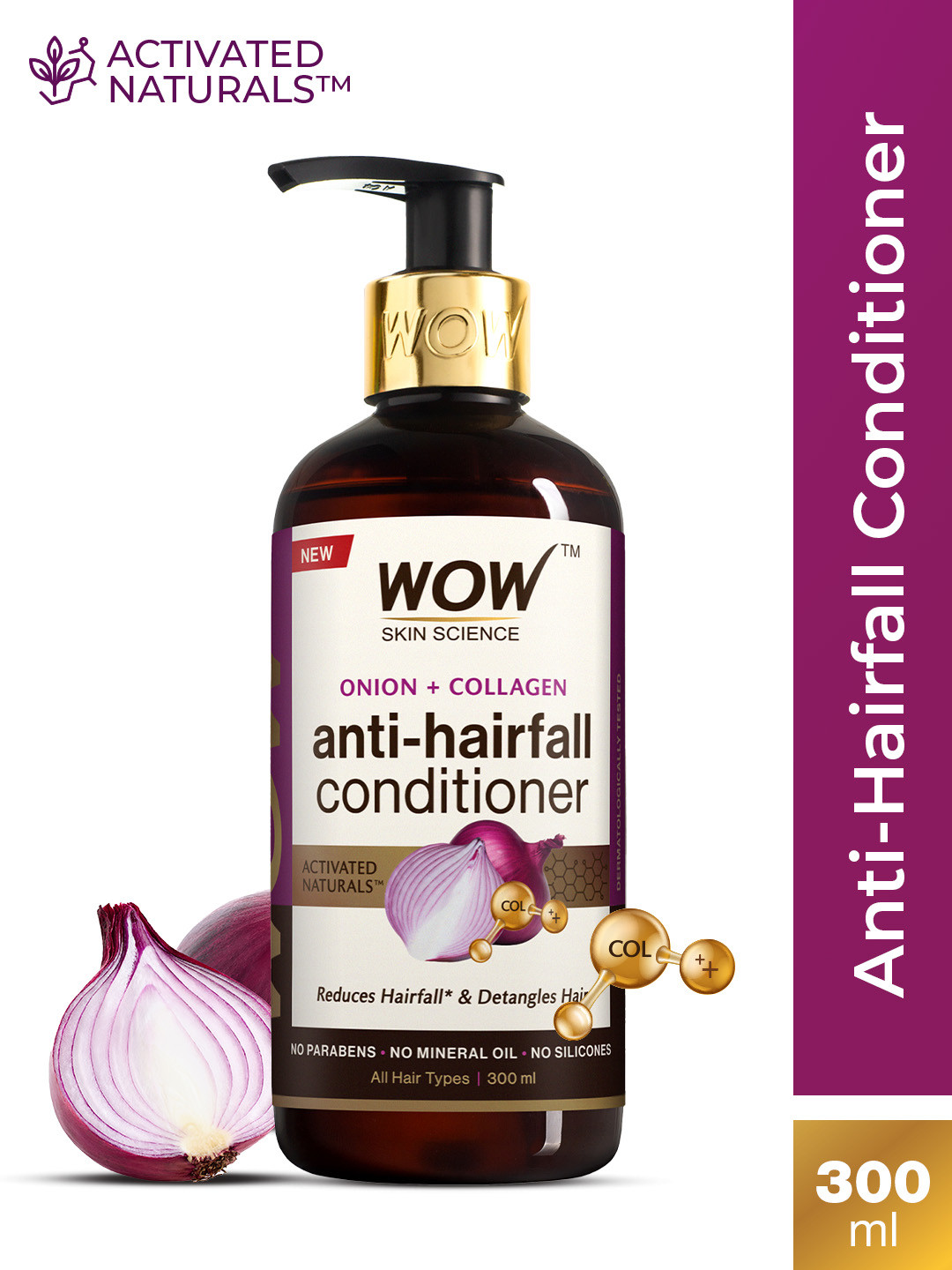 WOW SKIN SCIENCE Onion Black Seed Oil Hair Conditioner 300 ml