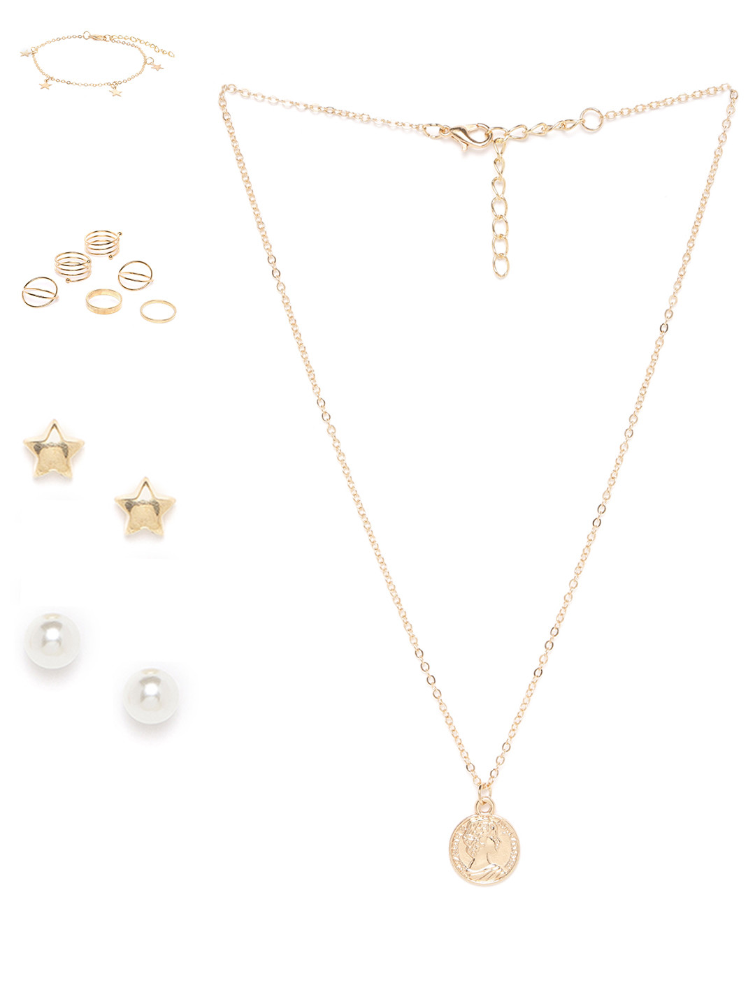 Jewels Galaxy Women Gold-Plated Jewellery Set