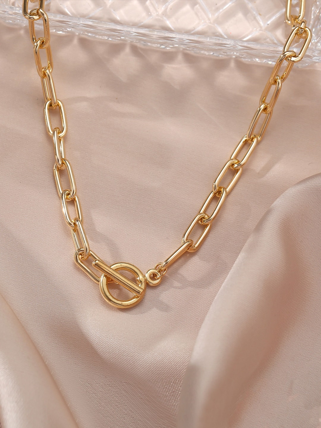 Jewels Galaxy Women Gold-Plated Interlinked Chain