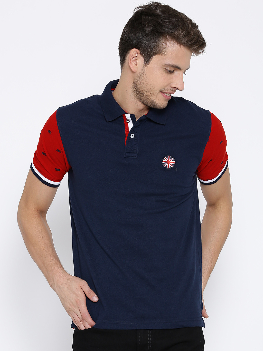 Buy Peter England Casuals Navy Polo T 
