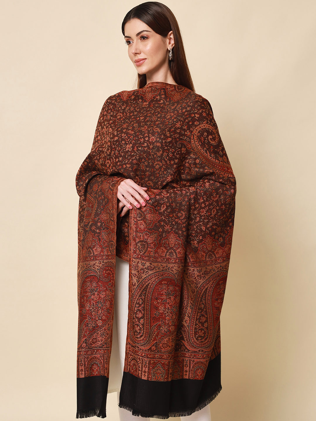 Pashmoda Jamawar Woven Design shawl for women